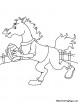 Horse playing rugby coloring page