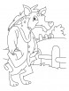 Jackal feeling cold coloring pages