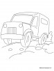 Heavy jeep coloring page