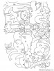 Jungle animals for kids coloring page