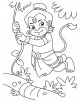 Lord Hanuman Coloring Page