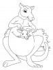 Kangaroo and Joey coloring pages