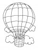 Kids in hot air balloon coloring page