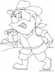 Kilted dwarf coloring page