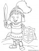 Knight with sword coloring page