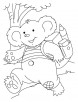 Koala rush to school coloring pages