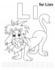 Letter Ll printable coloring page