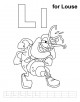 Letter Ll printable coloring page