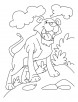 Leopard in its own territory coloring pages