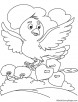 Lily bird coloring page