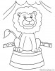 Lion show coloring page