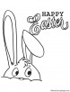 Long ears Easter bunny coloring page