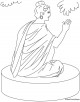 Lord Buddha coloring page