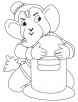 Lord ganesha with shivling coloring page