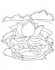 Lotus Flower Coloring Page