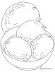 Lychee in a bowl coloring page