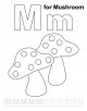 Letter Mm printable coloring page