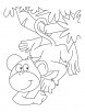 Spider monkey coloring pages