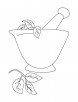 Mortar and pestle coloring page