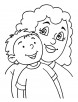 God could not be every where, so He created Mothers coloring page