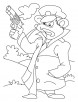 Mouse the shooter coloring pages