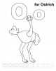 Letter Oo printable coloring page
