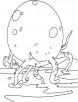 Octopus on its routine round coloring pages