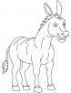 Old donkey coloring page