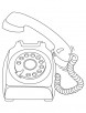 Old telephone coloring page