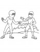 Olympic fencing coloring page