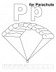 Letter Pp printable coloring page