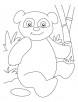 Sophisticated panda coloring pages
