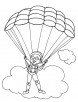 Parachuting coloring page