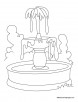 Beautiful fountain coloring pages