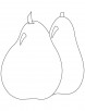 Two pears coloring pages
