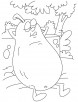 Resting pear coloring pages