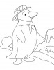 A fighter penguin coloring page