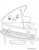 Piano coloring page