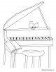 Piano coloring page