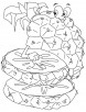Pineapple with slices coloring pages