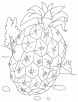 Pineapple fruit coloring pages