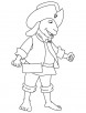 Pirate goat coloring page