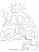 Police petrol car coloring page 1