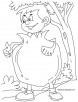 Cartoon pomegranate coloring page