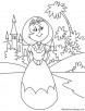 Princess in garden coloring page