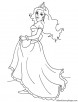 Princess long gown coloring page