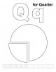 Letter Qq printable coloring page