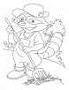 Raccoon a farmer coloring pages