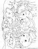 Rainforest animals coloring page