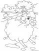 Ram running coloring page